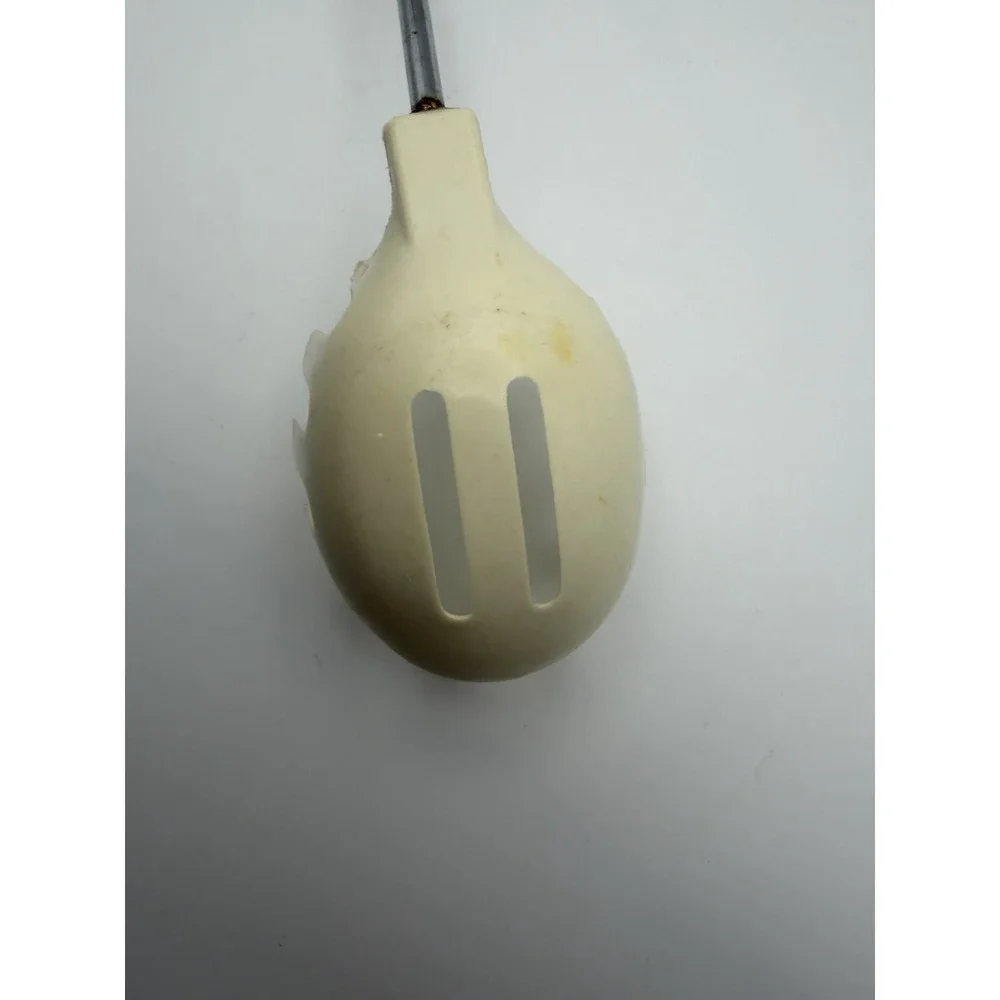 Ekco Style Slotted Pasta Spoon Vintage Almond And Chrome Serving Utensil